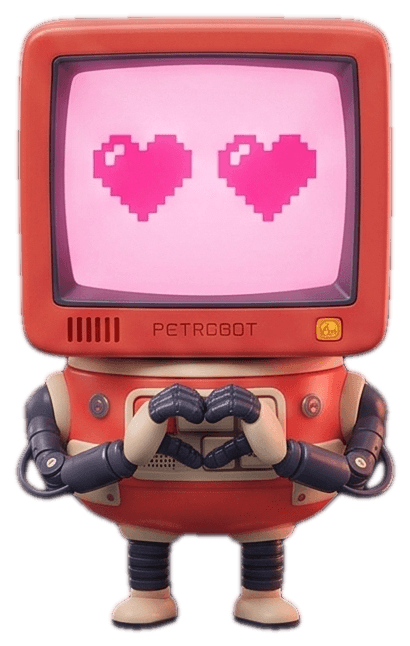 ASCA Tech mascot — Retrobot, a friendly retro CRT computer character